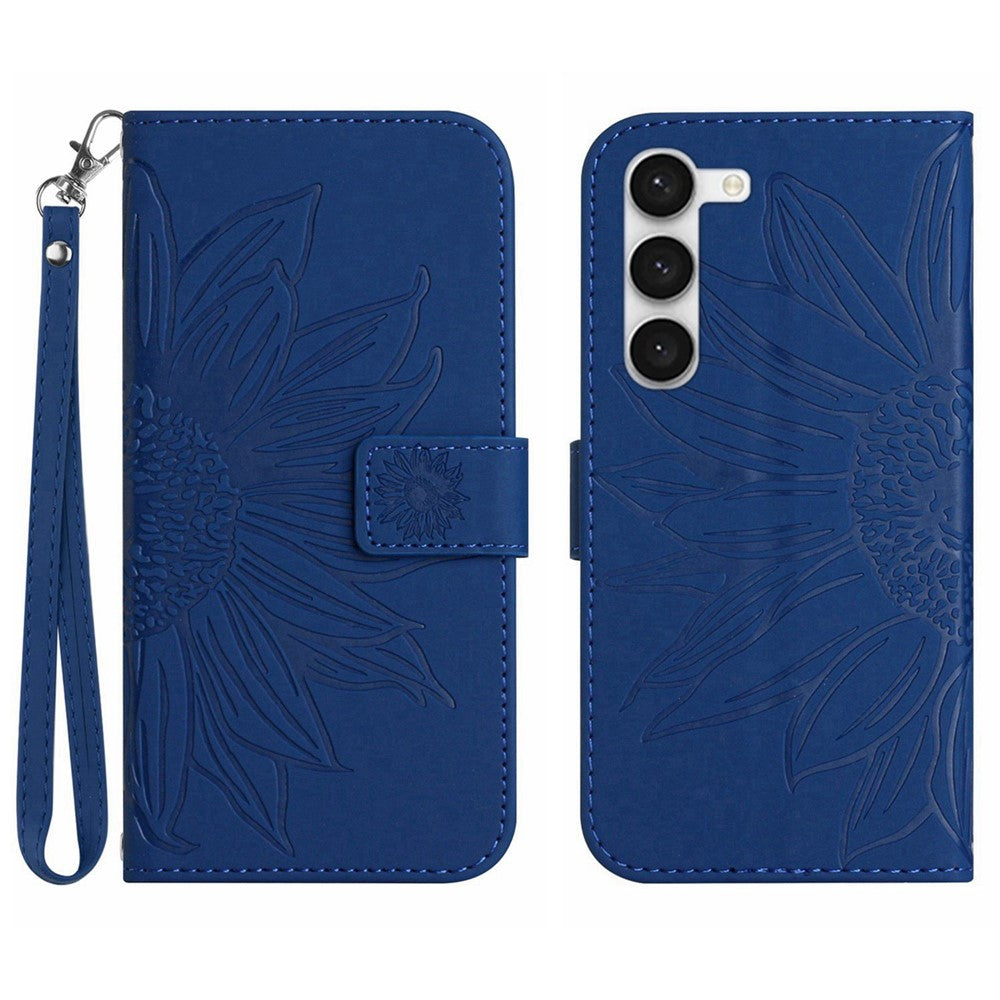 Galaxy S23 Plus Wallet-Hülle – Sonnenblume aufgedruckt, mit Ständer & Riemen