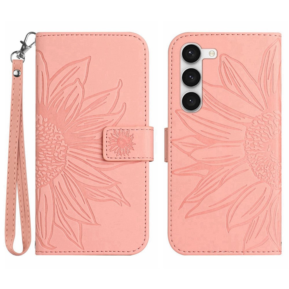 Galaxy S23 Plus Wallet-Hülle – Sonnenblume aufgedruckt, mit Ständer & Riemen