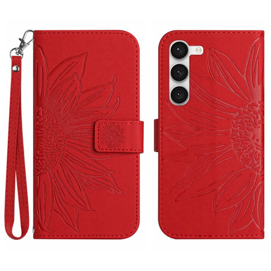 Galaxy S23 Plus Wallet-Hülle – Sonnenblume aufgedruckt, mit Ständer & Riemen