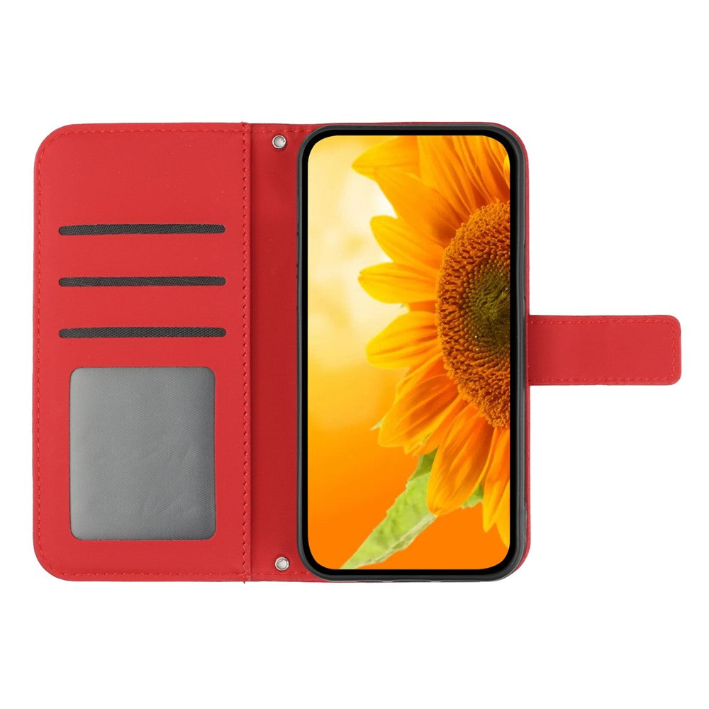 Galaxy S23 Plus Wallet-Hülle – Sonnenblume aufgedruckt, mit Ständer & Riemen