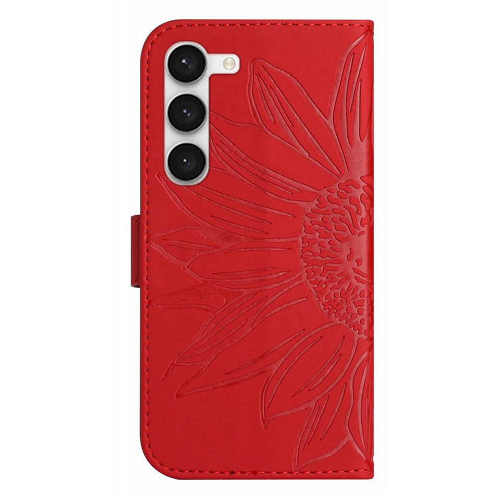 Galaxy S23 Plus Wallet-Hülle – Sonnenblume aufgedruckt, mit Ständer & Riemen