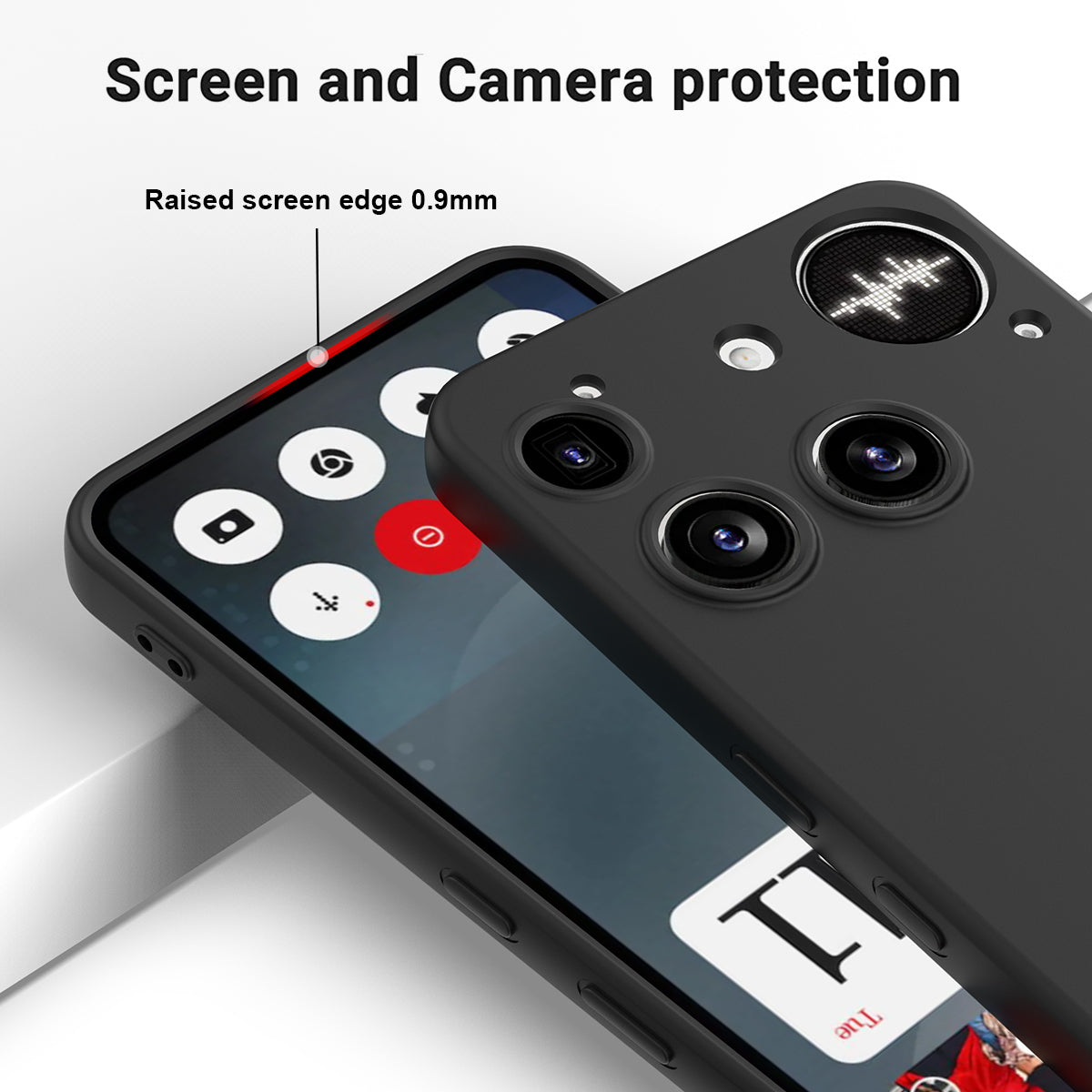 For Nothing Phone (3) 5G Liquid Silicone Case Phone Back Cover with Hand Strap