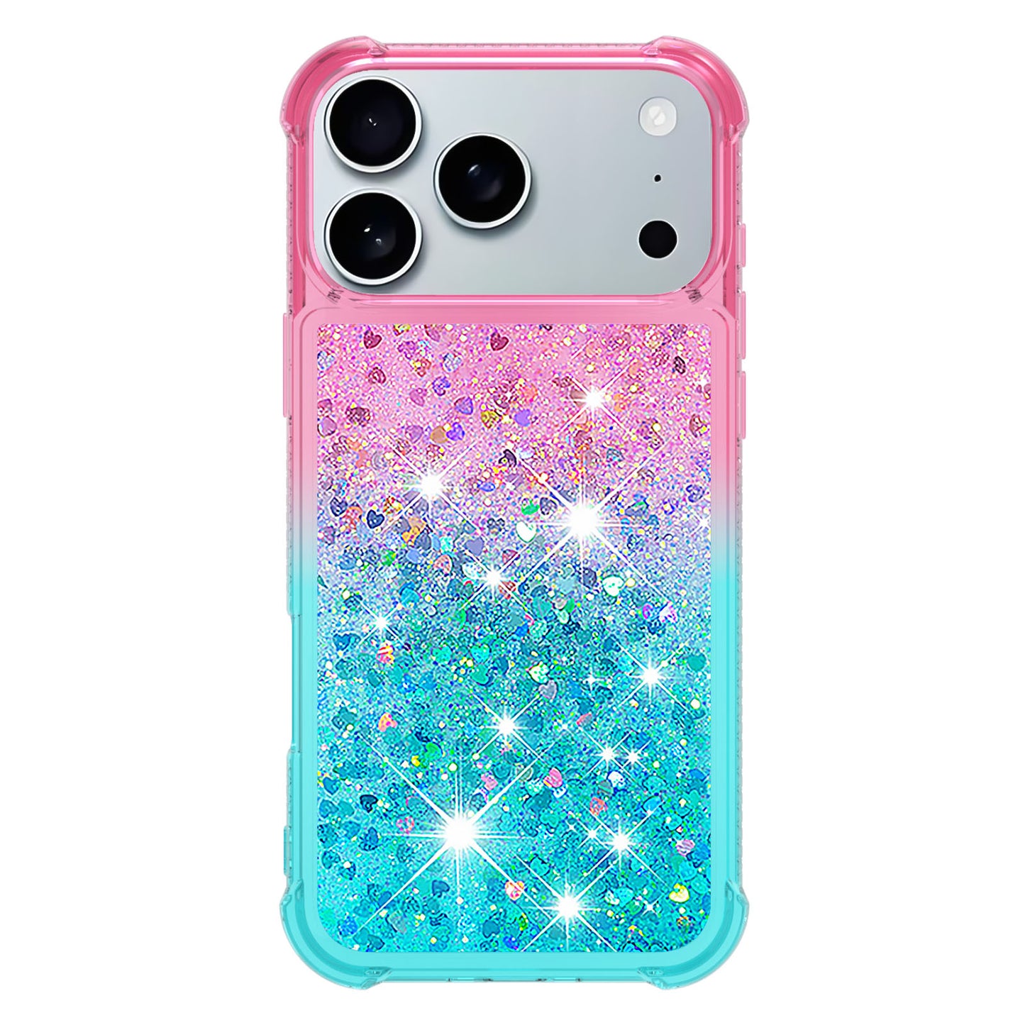 iPhone 17 Pro Glitter-Hülle – Farbverlauf mit funkelndem Puder
