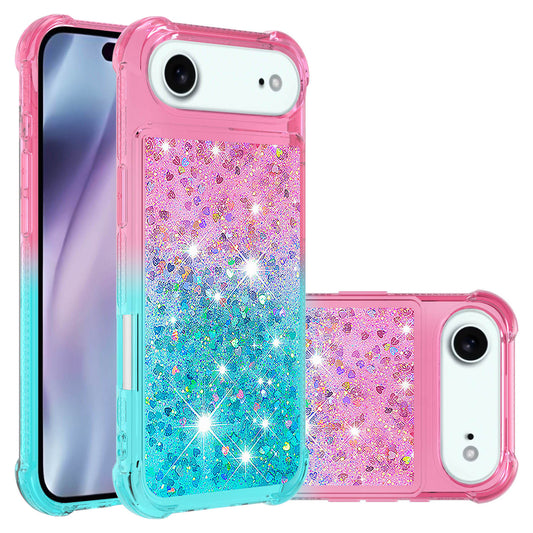 iPhone Air Glitter-Hülle – Farbverlauf mit funkelndem Puder
