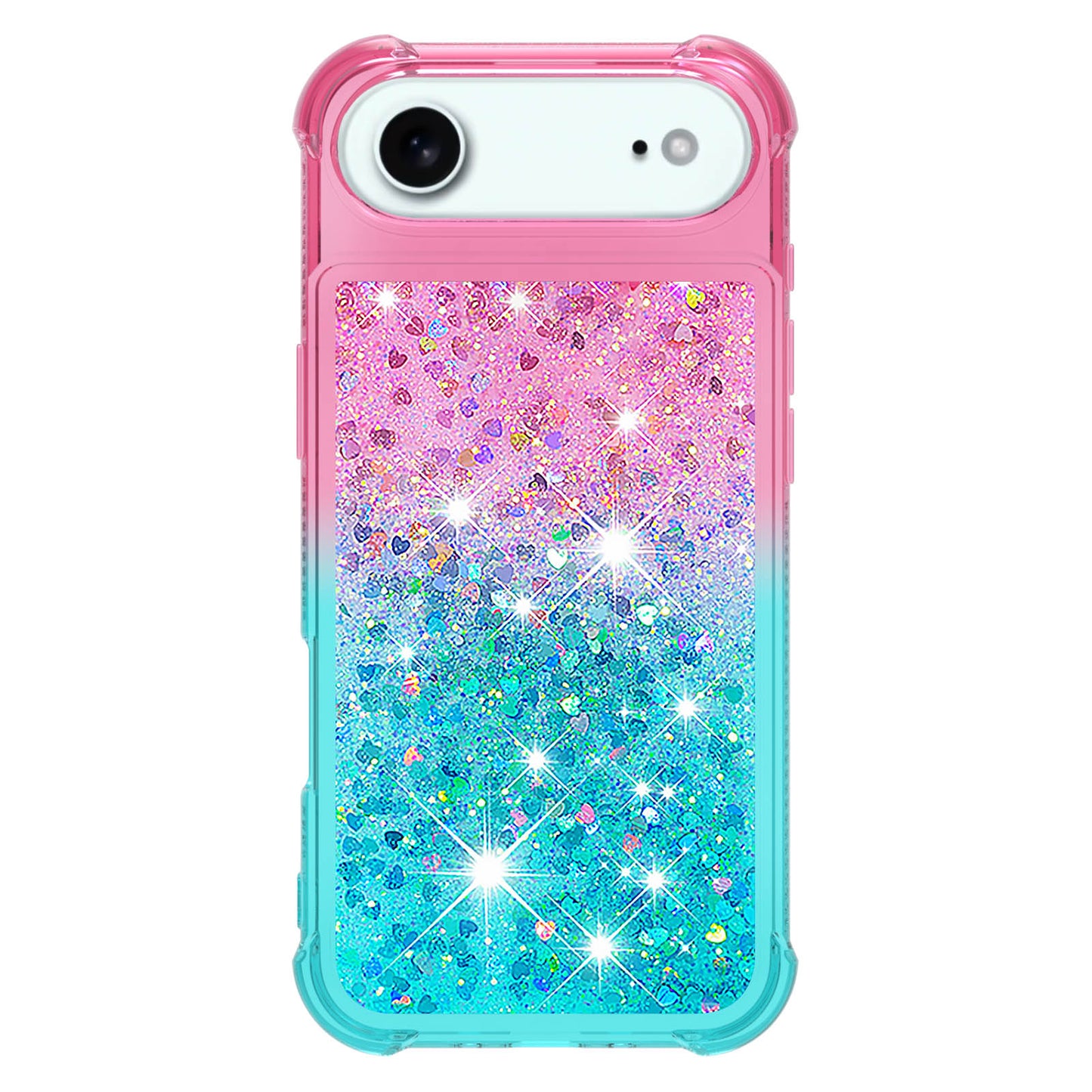 iPhone Air Glitter-Hülle – Farbverlauf mit funkelndem Puder