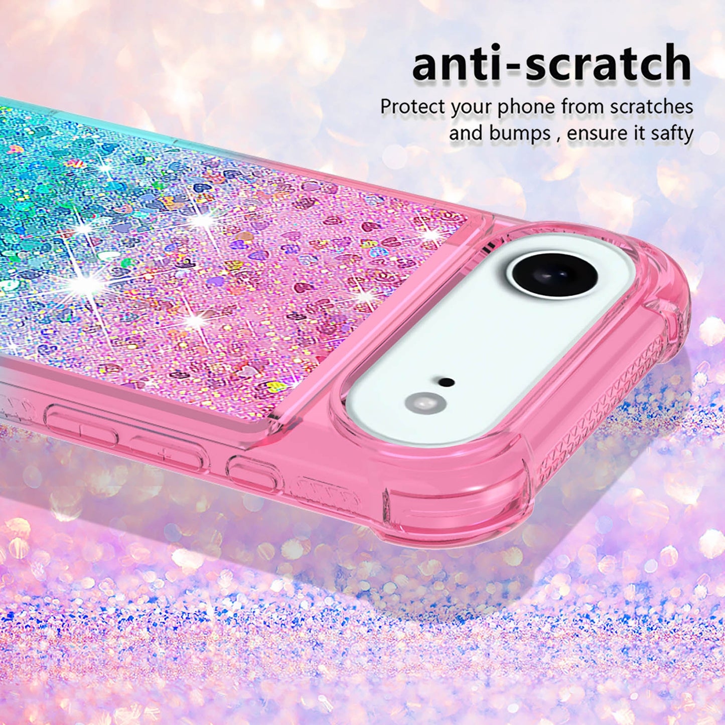 iPhone Air Glitter-Hülle – Farbverlauf mit funkelndem Puder