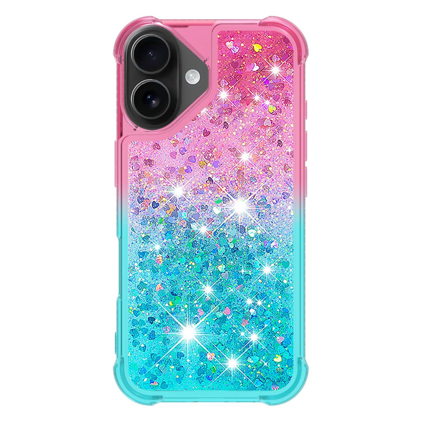 iPhone 17 Glitter-Hülle – Farbverlauf mit funkelndem Puder