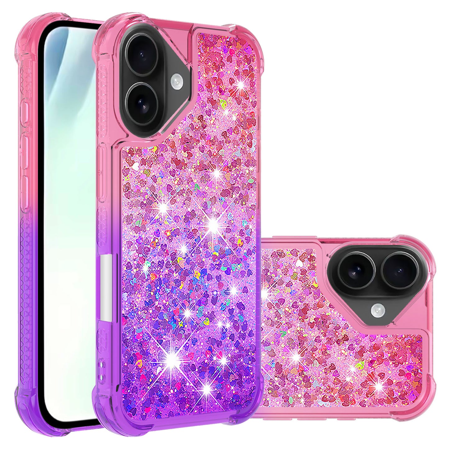 iPhone 17 Glitter-Hülle – Farbverlauf mit funkelndem Puder