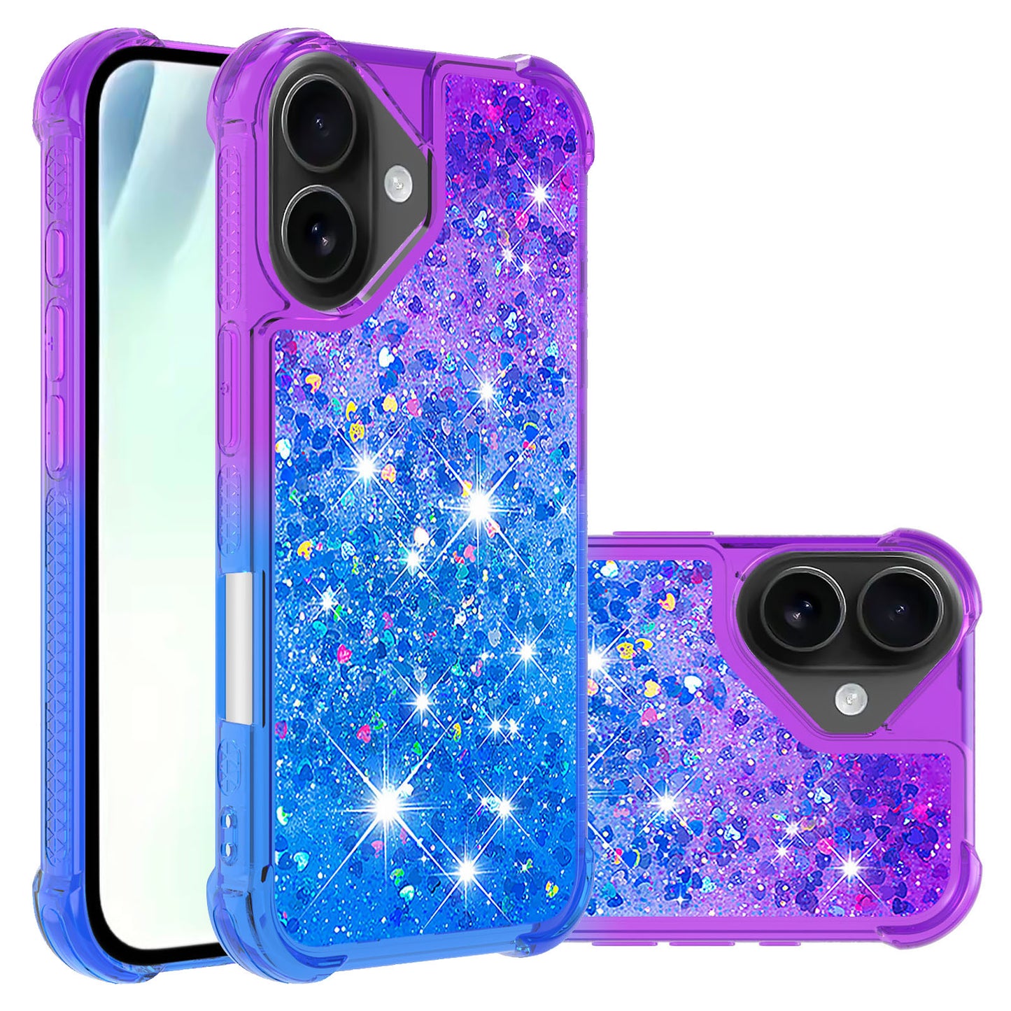 iPhone 17 Glitter-Hülle – Farbverlauf mit funkelndem Puder