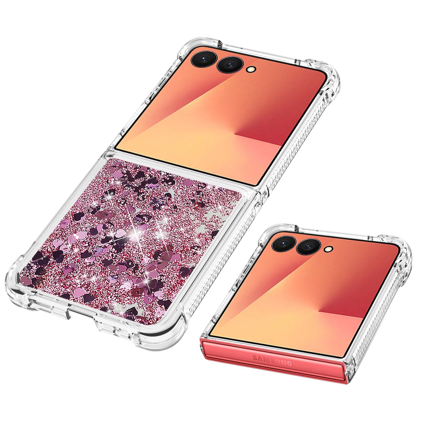 Galaxy Z Flip7 5G Glitzer-Hülle – Stoßfest & mit Treibsand