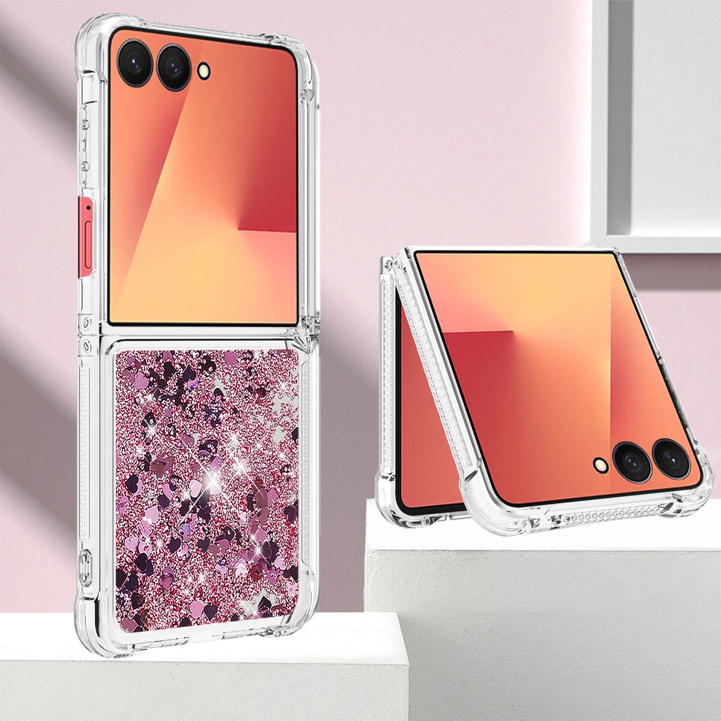 Galaxy Z Flip7 5G Glitzer-Hülle – Stoßfest & mit Treibsand