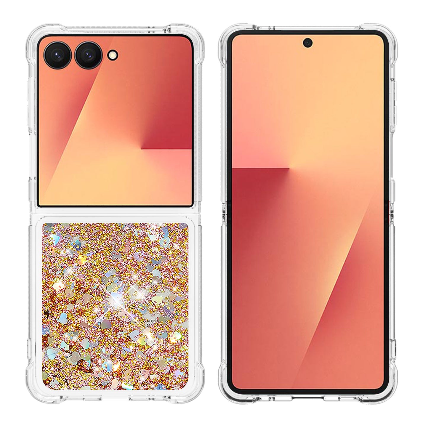 Galaxy Z Flip7 5G Glitzer-Hülle – Stoßfest & mit Treibsand