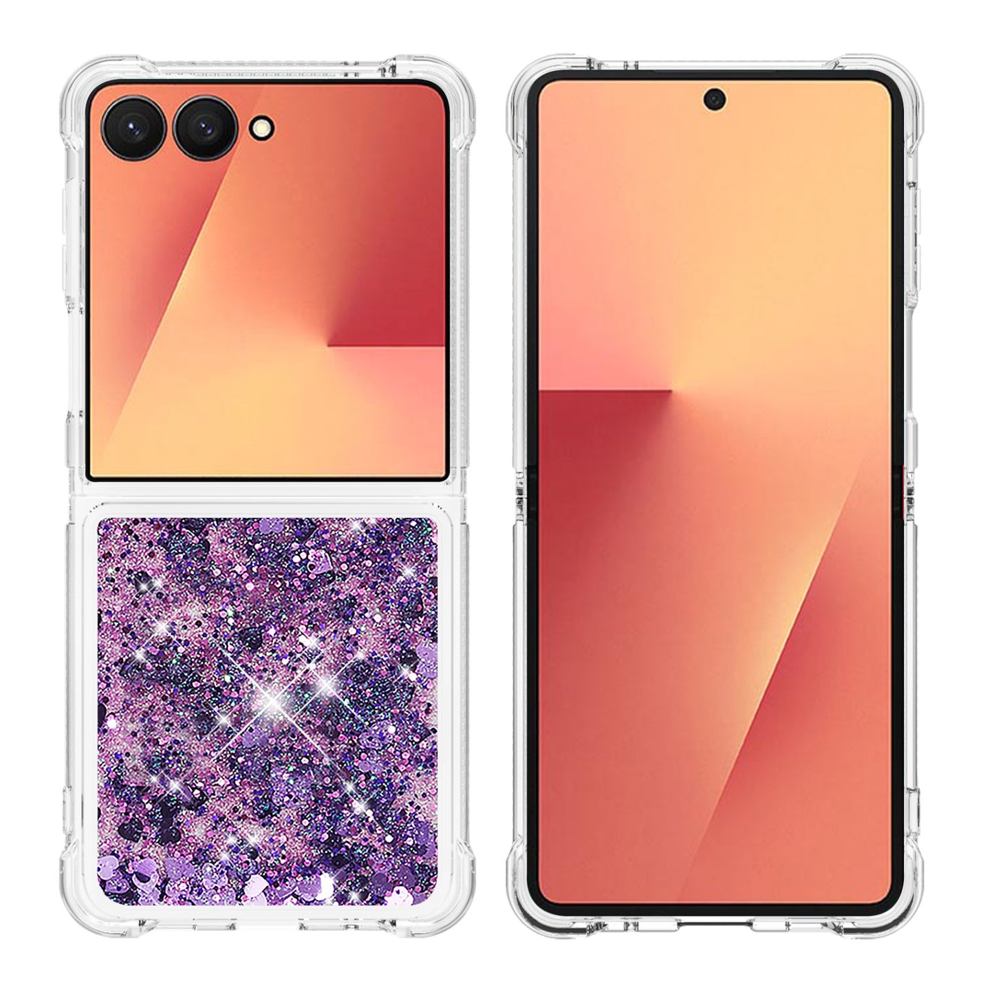 Galaxy Z Flip7 5G Glitzer-Hülle – Stoßfest & mit Treibsand