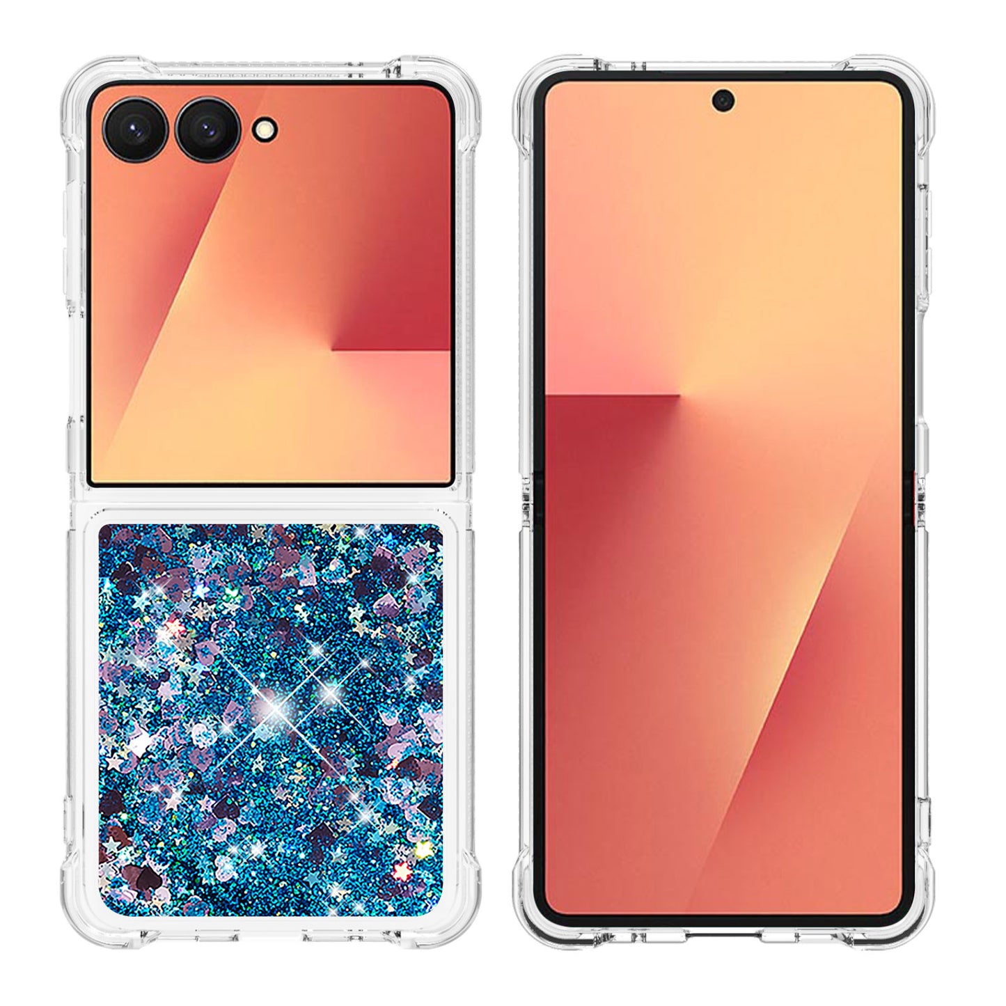 Galaxy Z Flip7 5G Glitzer-Hülle – Stoßfest & mit Treibsand