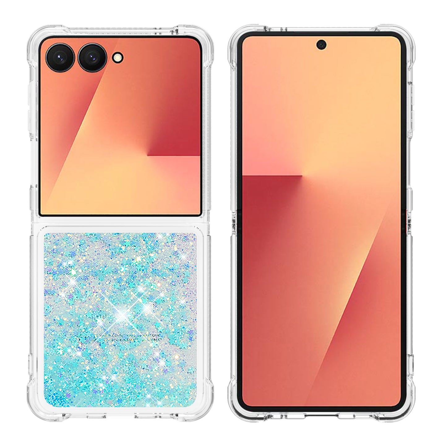 Galaxy Z Flip7 5G Glitzer-Hülle – Stoßfest & mit Treibsand