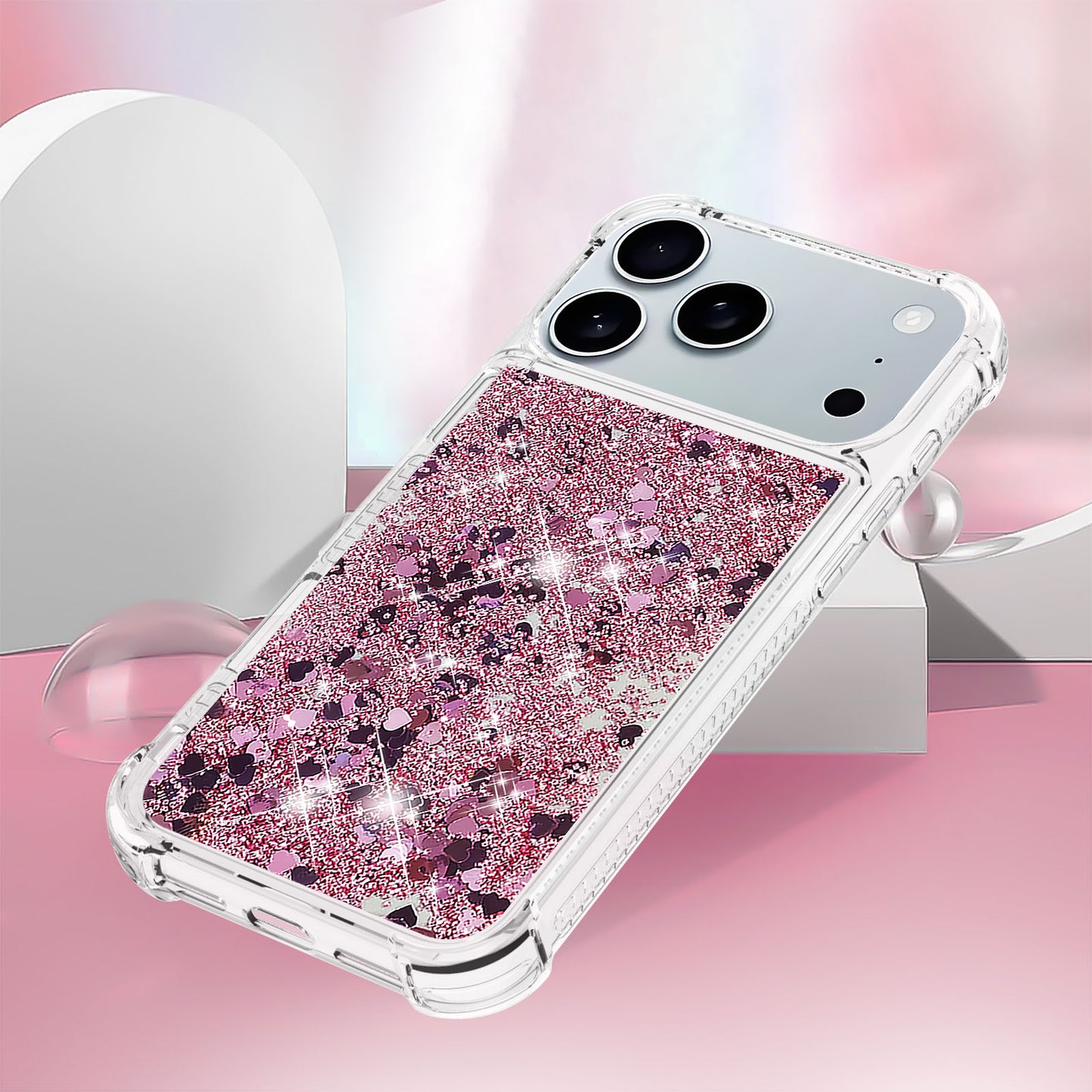 iPhone 17 Pro Max Glitzer-Hülle – Stoßfest & mit Treibsand