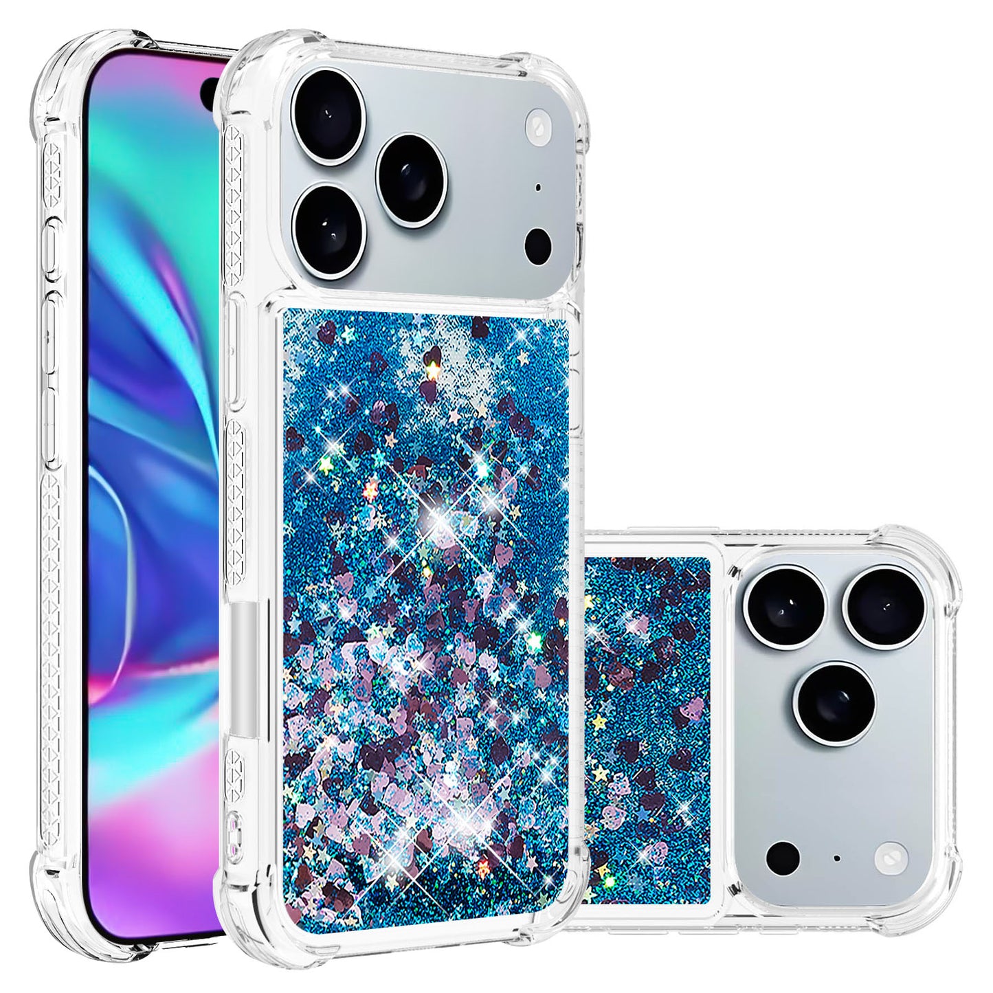 iPhone 17 Pro Max Glitzer-Hülle – Stoßfest & mit Treibsand