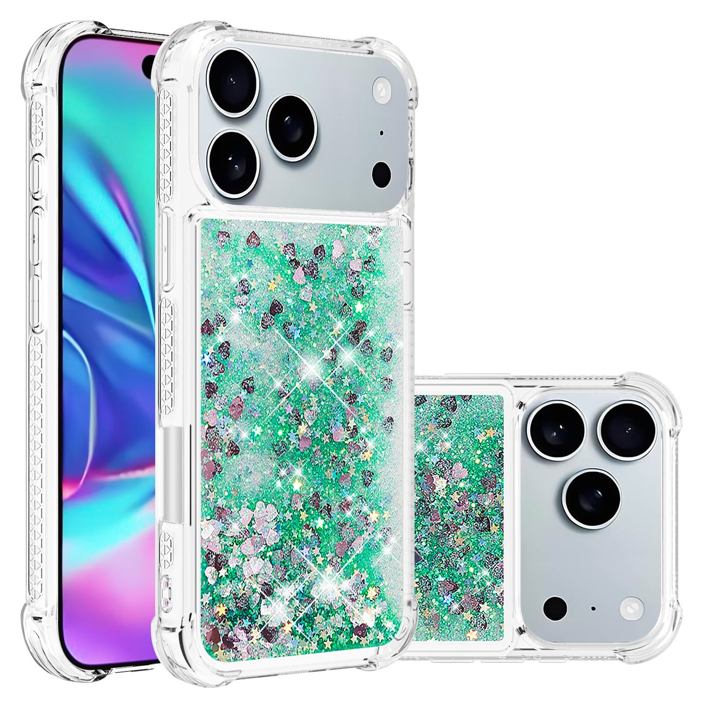 iPhone 17 Pro Max Glitzer-Hülle – Stoßfest & mit Treibsand