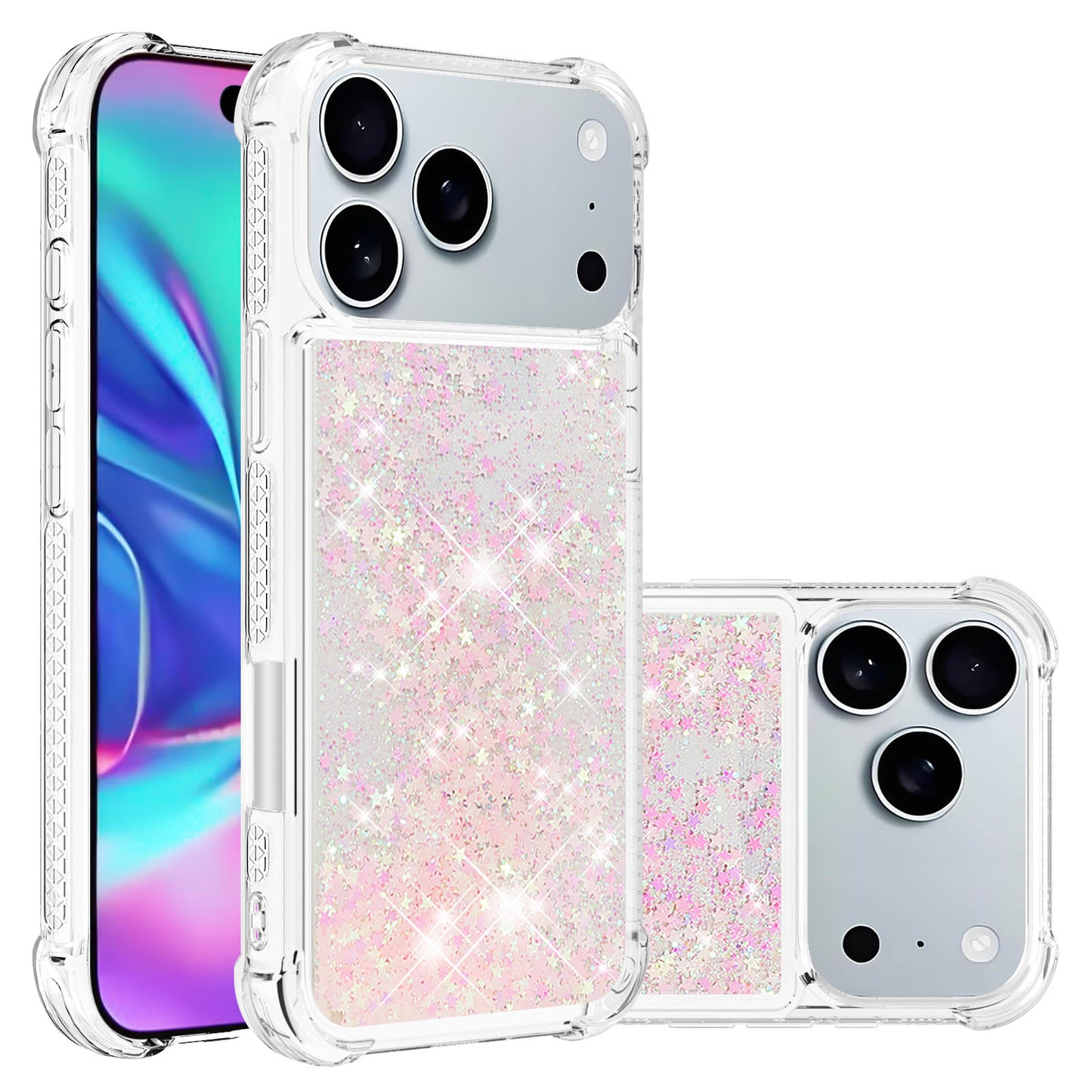 iPhone 17 Pro Max Glitzer-Hülle – Stoßfest & mit Treibsand