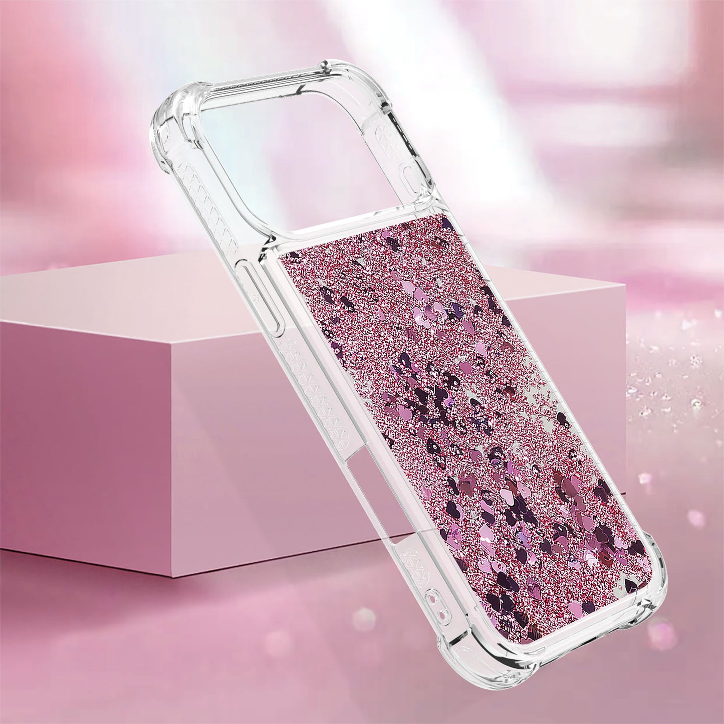 iPhone 17 Pro Glitzer-Hülle – Stoßfest & mit Treibsand