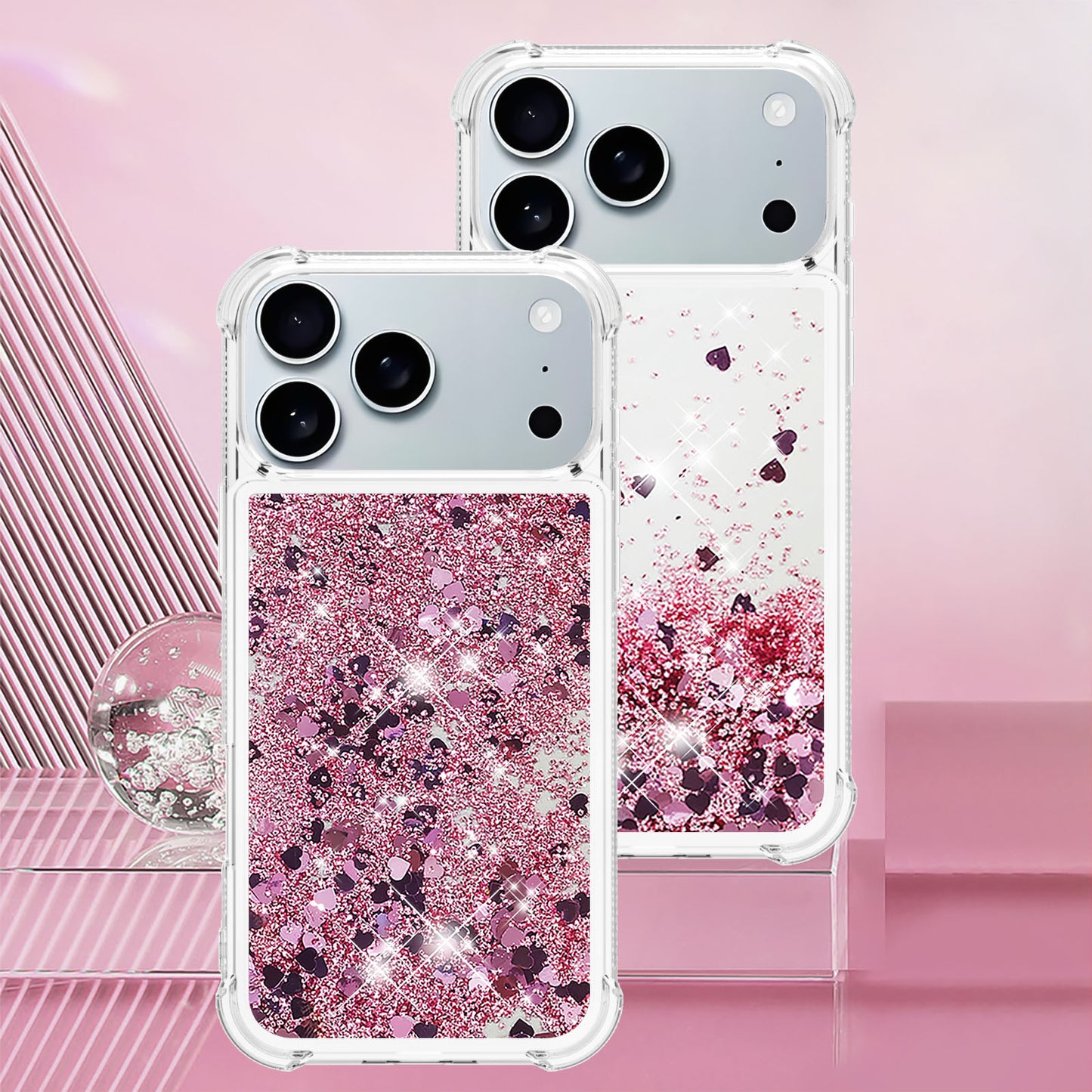 iPhone 17 Pro Glitzer-Hülle – Stoßfest & mit Treibsand