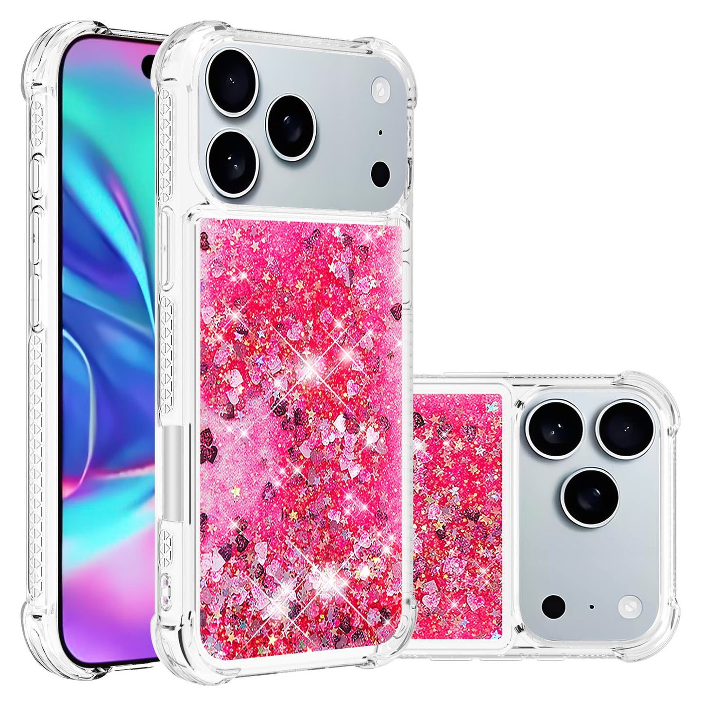 iPhone 17 Pro Glitzer-Hülle – Stoßfest & mit Treibsand