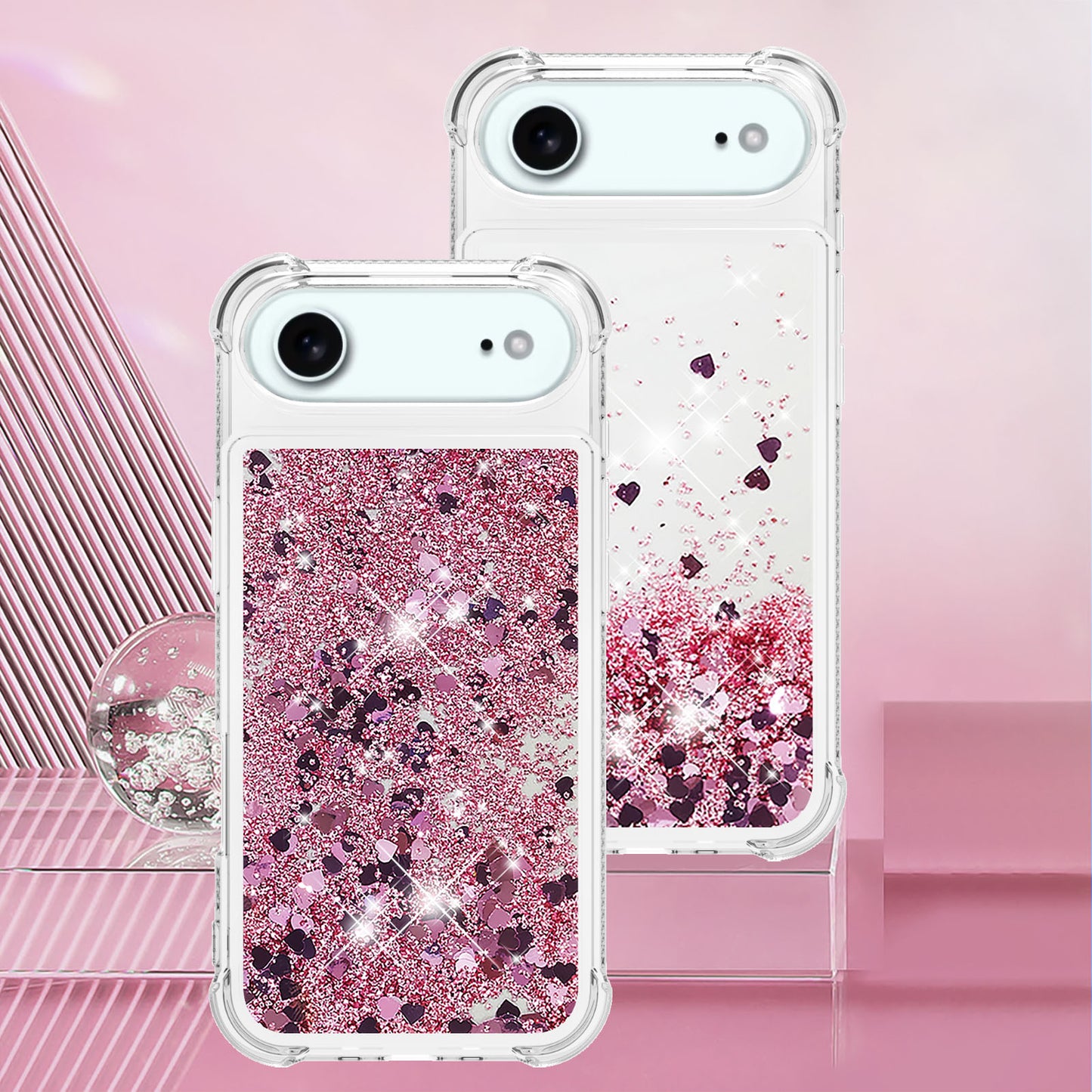 iPhone Air Glitzer-Hülle – Stoßfest & mit Treibsand