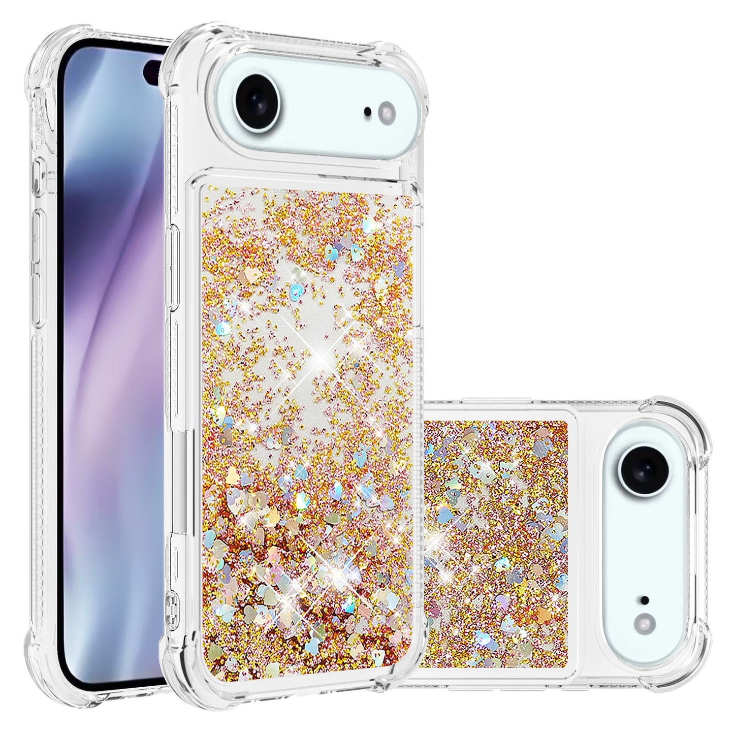 iPhone Air Glitzer-Hülle – Stoßfest & mit Treibsand