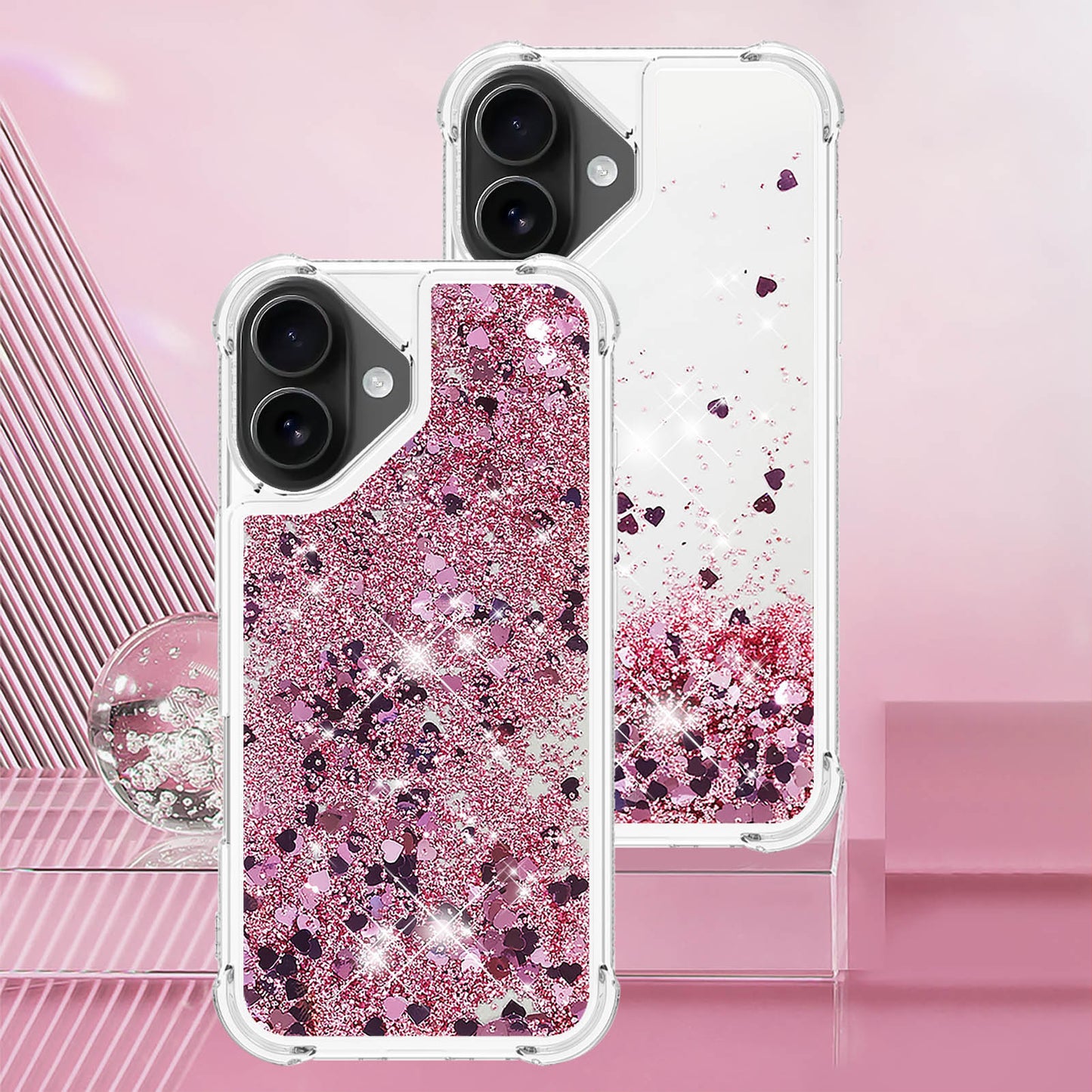 iPhone 17 Glitzer-Hülle – Stoßfest & mit Treibsand