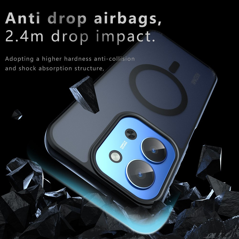 For Xiaomi Redmi 15C 5G (EU) (173mm) / 15C 4G (EU) (173mm) Magnetic Case TPU + PC Matte Skin Touch Phone Cover