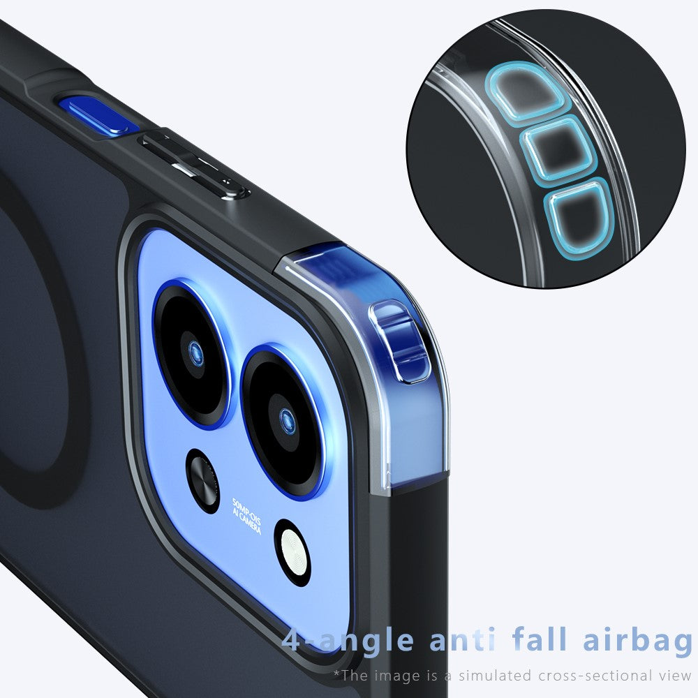 For Xiaomi Redmi 15C 5G (EU) (173mm) / 15C 4G (EU) (173mm) Magnetic Case TPU + PC Matte Skin Touch Phone Cover