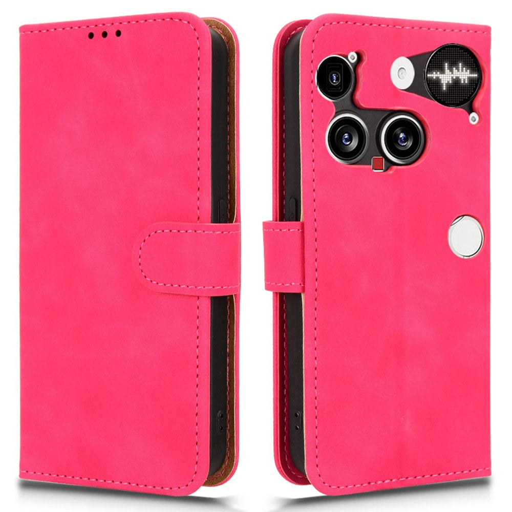 For Nothing Phone (3) 5G Leather Case Skin Feel Anti Drop Wallet Flip Phone Cover