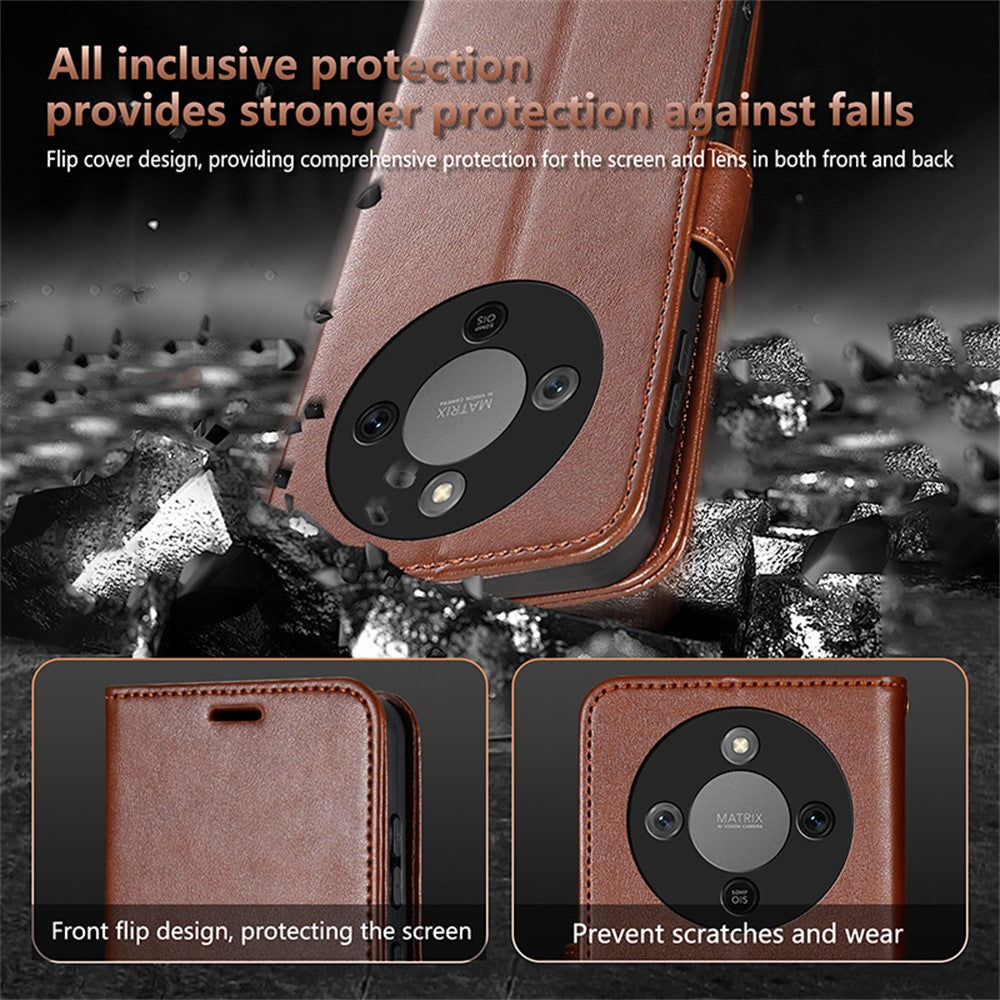 AZNS For Honor Magic8 Lite 5G / X9d 5G / X70 5G Case Anti-Scratch PU Leather Stand Wallet Phone Cover
