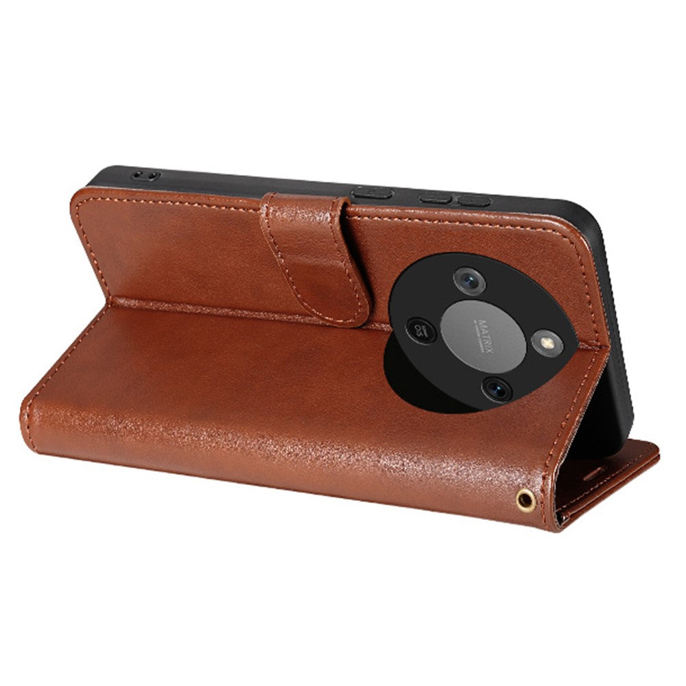AZNS For Honor Magic8 Lite 5G / X9d 5G / X70 5G Case Anti-Scratch PU Leather Stand Wallet Phone Cover