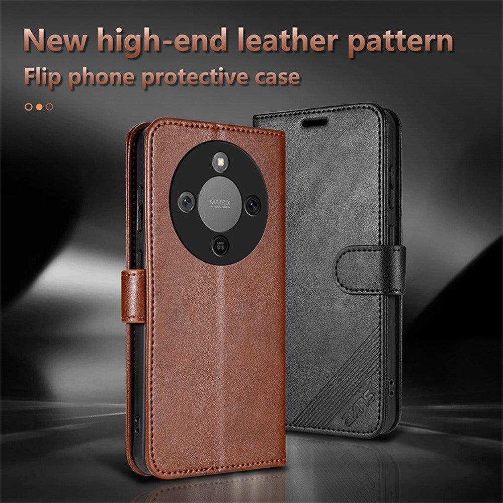 AZNS For Honor Magic8 Lite 5G / X9d 5G / X70 5G Case Anti-Scratch PU Leather Stand Wallet Phone Cover