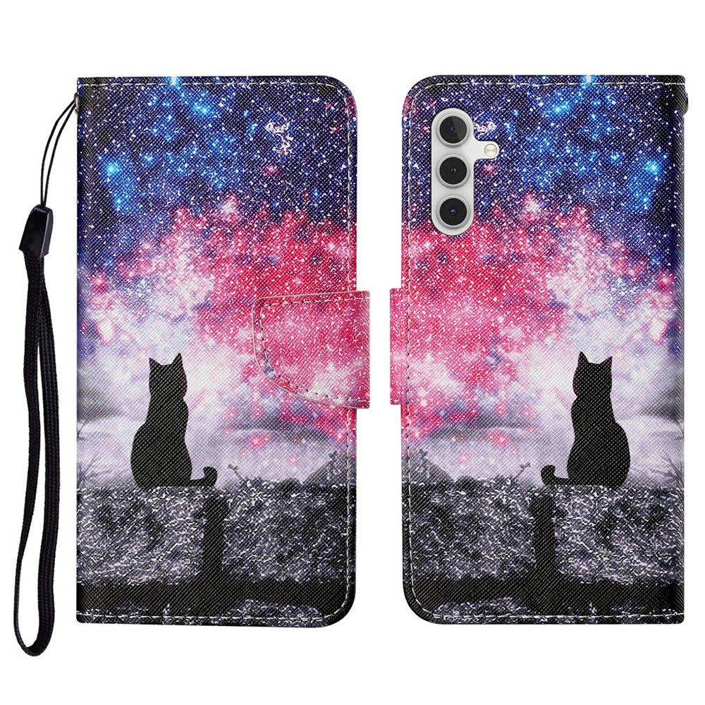 Galaxy A17 5G/4G / A26 5G / A16 5G/4G Wallet-Hülle – Musterdruck, mit Ständer & Riemen