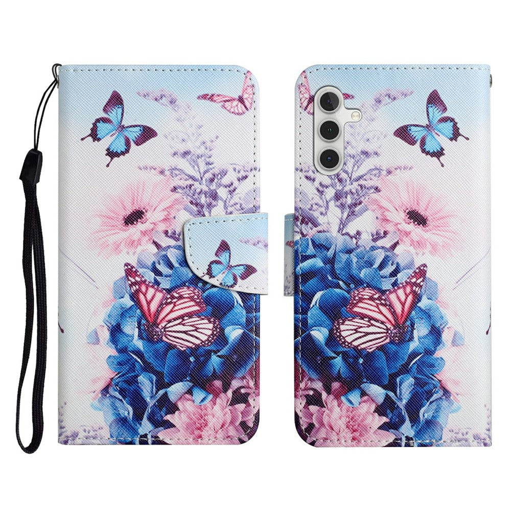 Galaxy A17 5G/4G / A26 5G / A16 5G/4G Wallet-Hülle – Musterdruck, mit Ständer & Riemen