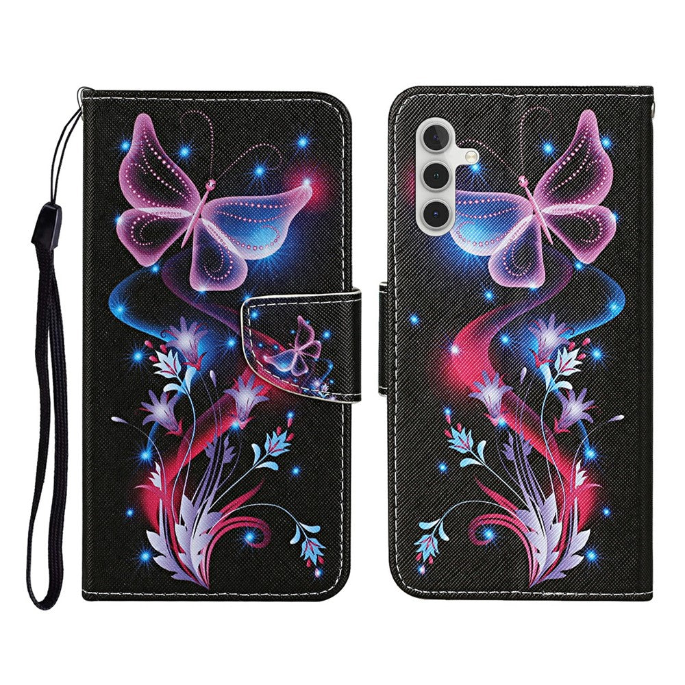 Galaxy S25 FE Wallet-Hülle – Musterdruck, mit Ständer & Riemen