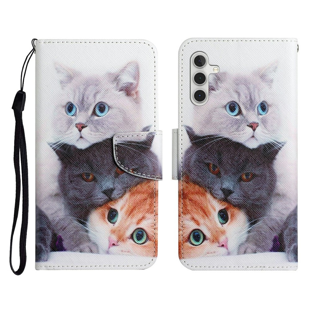 Galaxy S25 FE Wallet-Hülle – Musterdruck, mit Ständer & Riemen