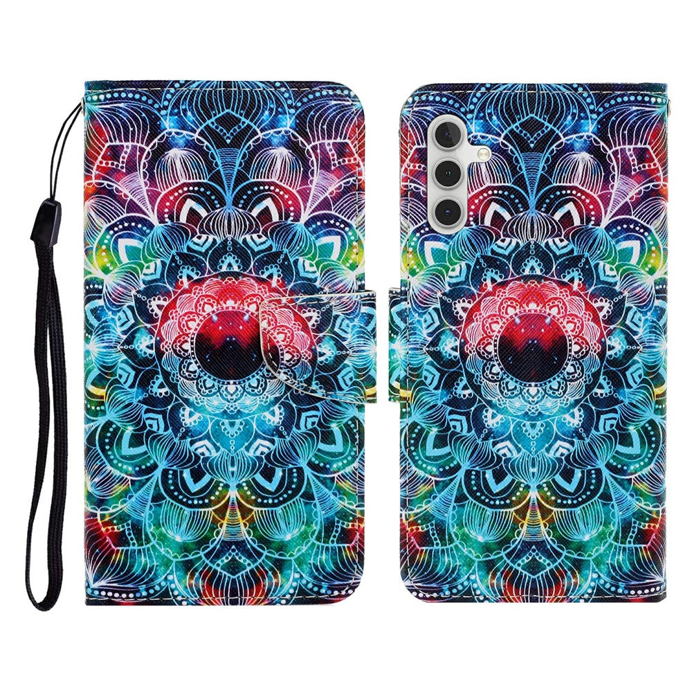 Galaxy S25 FE Wallet-Hülle – Musterdruck, mit Ständer & Riemen