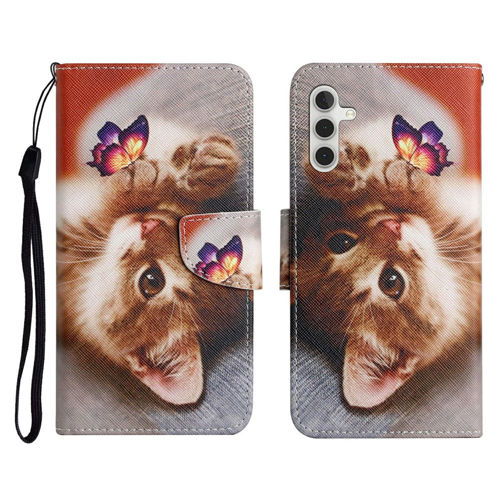 Galaxy S25 FE Wallet-Hülle – Musterdruck, mit Ständer & Riemen