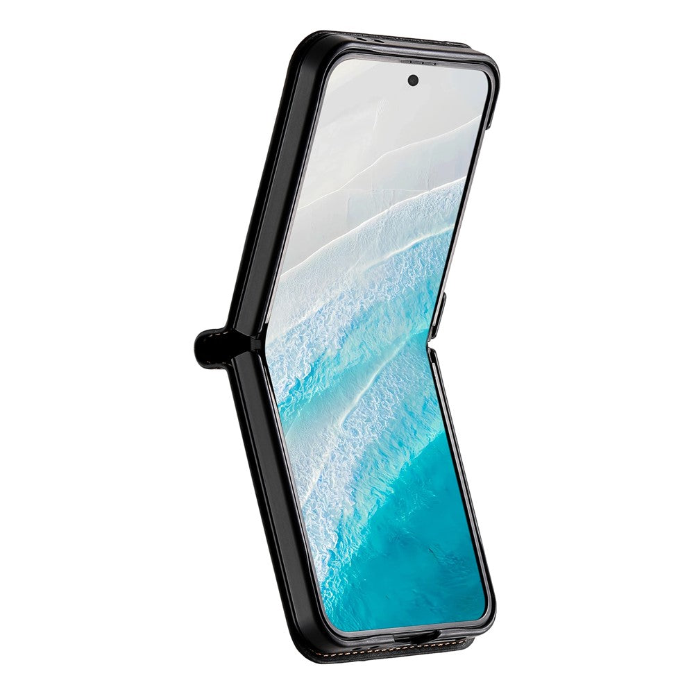 N.BEKUS For Samsung Galaxy Z Flip6 5G / Flip7 FE 5G Case Card Slot PU + PC Phone Back Cover