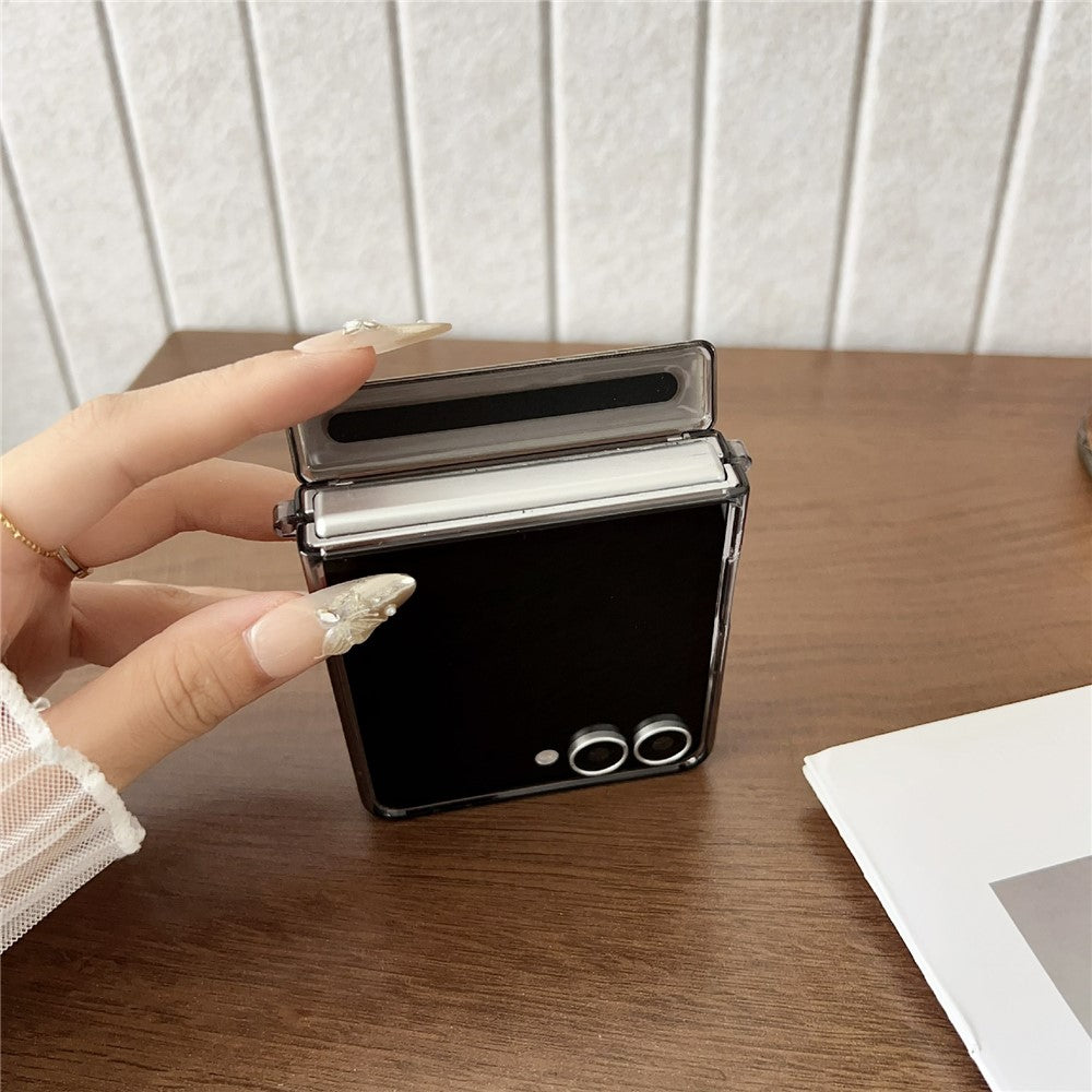 For Samsung Galaxy Z Flip7 5G Phone Magnetic Case Leather + PC Protective Cover