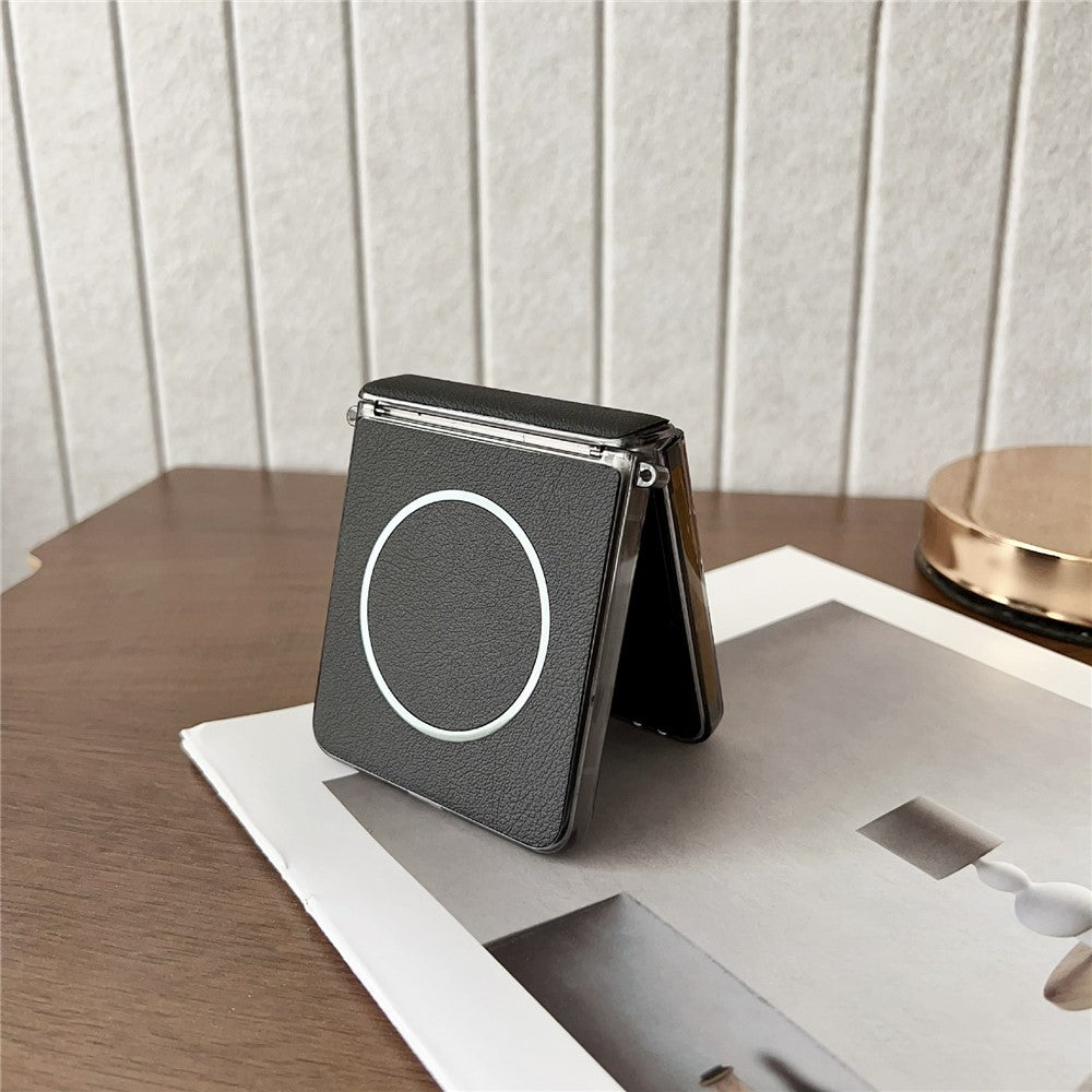For Samsung Galaxy Z Flip7 5G Phone Magnetic Case Leather + PC Protective Cover