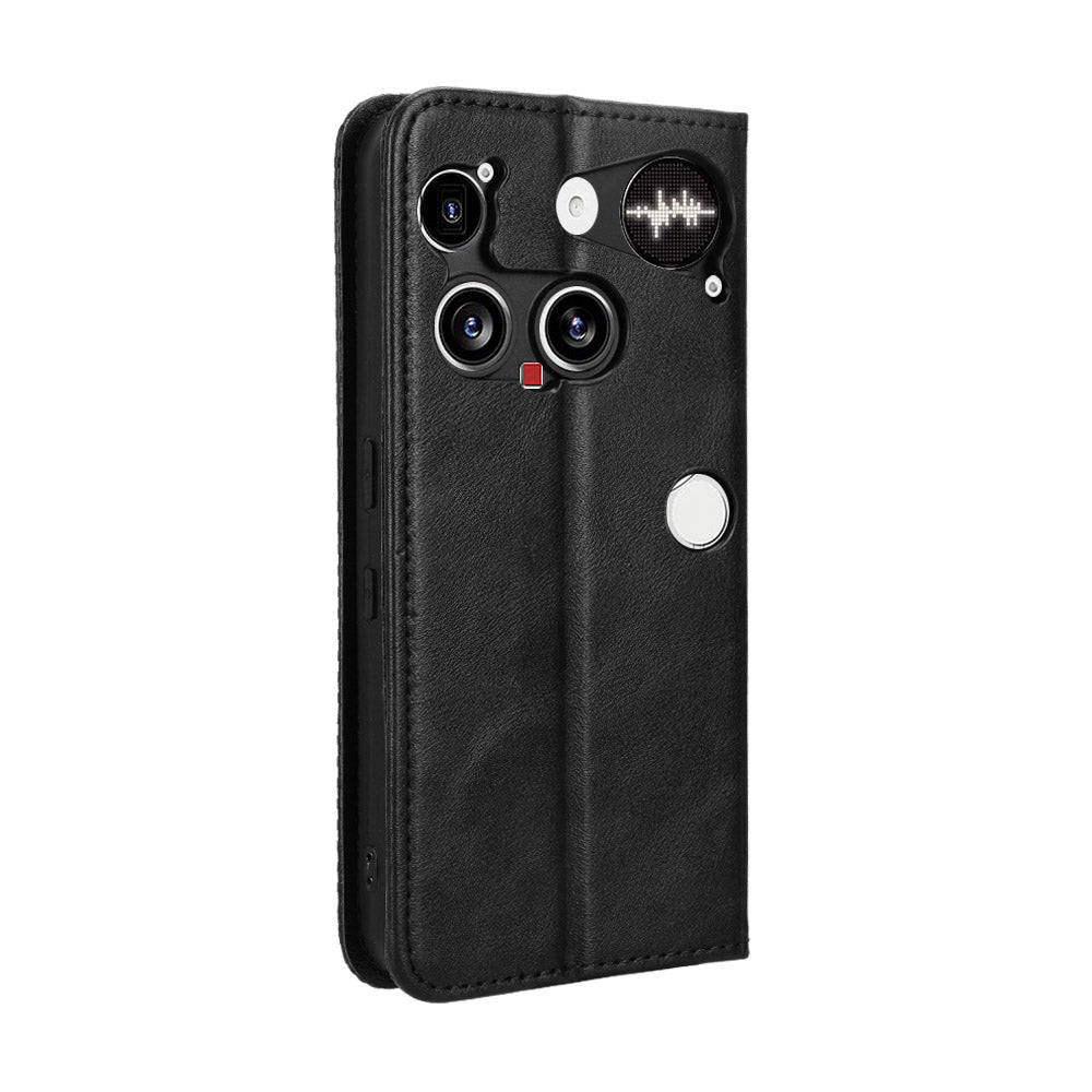 Nothing Phone (3) 5G Wallet-Handyhülle – Aus strapazierfähigem PU-Leder, mit Standfunktion & integriertem Portemonnaie