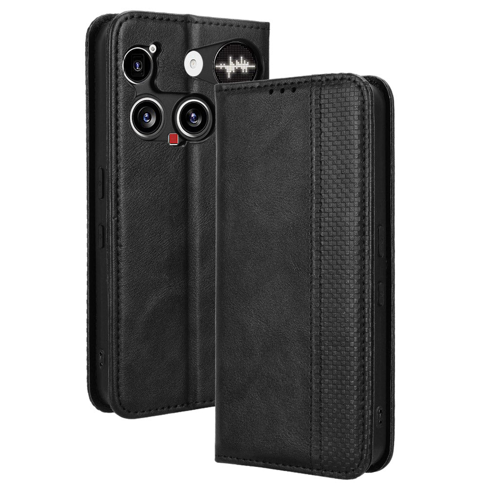 Nothing Phone (3) 5G Wallet-Handyhülle – Aus strapazierfähigem PU-Leder, mit Standfunktion & integriertem Portemonnaie