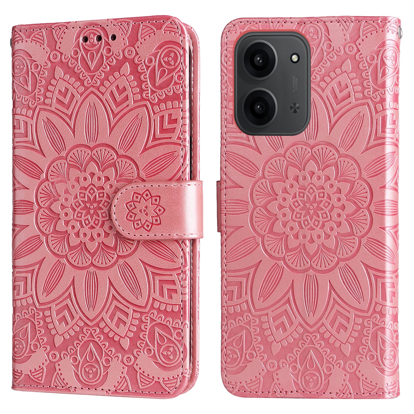 For Xiaomi Redmi 15C 4G (Global) (171mm) / Poco C85 4G (171mm) Case Sunflower Imprint Leather Wallet Phone Cover