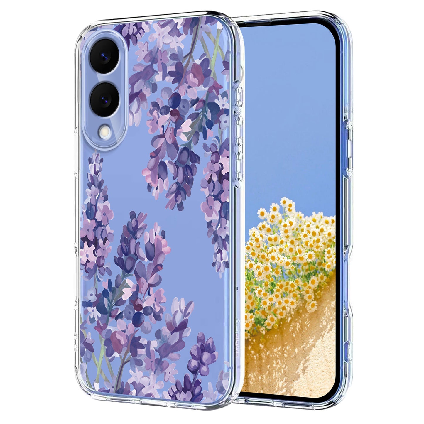 Galaxy S25 Edge Schutzhülle – Mit Blumen- Schmerttlingmuster & Stoßfest