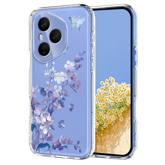 Honor 400 Pro 5G (Global) Handyhülle – Schmetterlings-Blumenmuster-Druck TPU