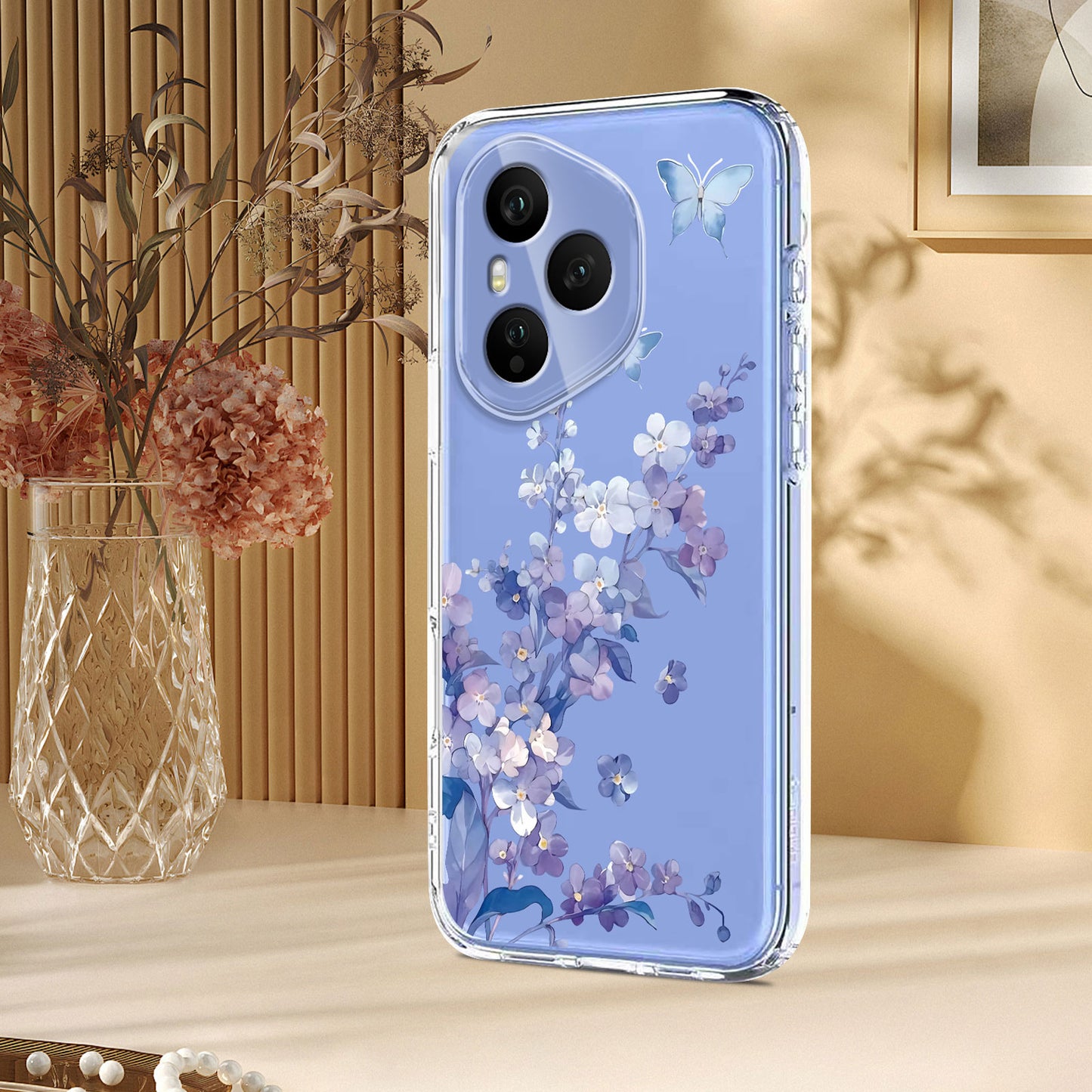 For Honor 400 Pro 5G (Global) Case Butterfly Floral Pattern Printing TPU Phone Back Cover